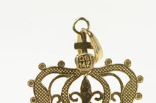 Load image into Gallery viewer, 14K Ornate Crown Tiara Royalty Queen King Charm/Pendant Yellow Gold