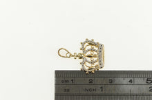 Load image into Gallery viewer, 14K Ornate Crown Tiara Royalty Queen King Charm/Pendant Yellow Gold