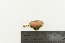 Load image into Gallery viewer, 14K Victorian Coral Cameo Converted Ring Pendant Yellow Gold