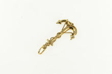 Load image into Gallery viewer, 14K 3D Ornate Anchor Nautical Sailing Hope Symbol Charm/Pendant Yellow Gold