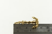 Load image into Gallery viewer, 14K 3D Ornate Anchor Nautical Sailing Hope Symbol Charm/Pendant Yellow Gold