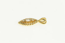 Load image into Gallery viewer, 14K Marquise Diamond Cluster Rope Trim Charm/Pendant Yellow Gold