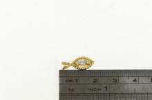 Load image into Gallery viewer, 14K Marquise Diamond Cluster Rope Trim Charm/Pendant Yellow Gold