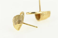 Load image into Gallery viewer, 14K 3D Picnic Basket Vintage Statement Stud Earrings Yellow Gold