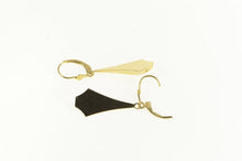 Load image into Gallery viewer, 14K Art Deco Ornate Puffy Scroll Design Dangle Earrings Yellow Gold