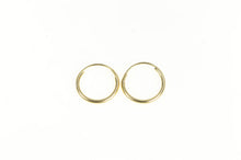 Load image into Gallery viewer, 14K 11.7mm Classic Vintage Simple Round Earrings Yellow Gold