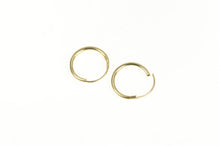 Load image into Gallery viewer, 14K 11.7mm Classic Vintage Simple Round Earrings Yellow Gold