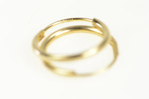 14K 11.7mm Classic Vintage Simple Round Earrings Yellow Gold