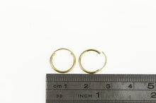 Load image into Gallery viewer, 14K 11.7mm Classic Vintage Simple Round Earrings Yellow Gold