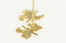 Load image into Gallery viewer, 14K Carousel Horse Carnival Childrens Ride Stud Earrings Yellow Gold