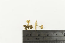 Load image into Gallery viewer, 14K Carousel Horse Carnival Childrens Ride Stud Earrings Yellow Gold