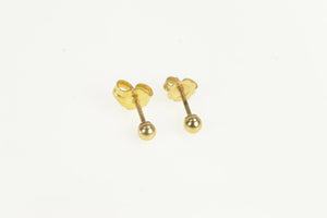 14K 2.9mm Vintage Round Ball Sphere Stud Earrings Yellow Gold