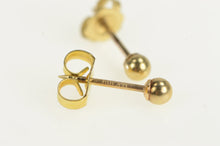 Load image into Gallery viewer, 14K 2.9mm Vintage Round Ball Sphere Stud Earrings Yellow Gold