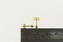 Load image into Gallery viewer, 14K 2.9mm Vintage Round Ball Sphere Stud Earrings Yellow Gold