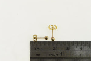 14K 2.9mm Vintage Round Ball Sphere Stud Earrings Yellow Gold