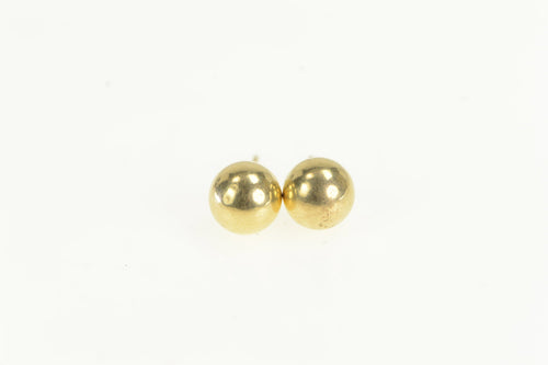 14K 4.0mm Vintage Ball Fashion Classic Stud Earrings Yellow Gold
