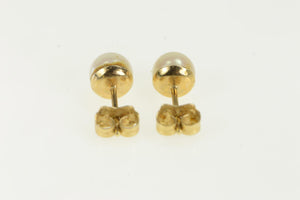 14K 5.4mm Pearl Vintage Classic Solitaire Simple Earrings Yellow Gold