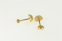 Load image into Gallery viewer, 14K Round Diamond Cut Textured Domed Stud Earrings Yellow Gold