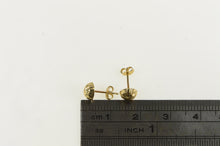 Load image into Gallery viewer, 14K Round Diamond Cut Textured Domed Stud Earrings Yellow Gold