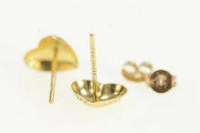 Load image into Gallery viewer, 14K Diamond Cut Heart Love Valentine Stud Earrings Yellow Gold