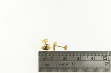 Load image into Gallery viewer, 14K Diamond Cut Heart Love Valentine Stud Earrings Yellow Gold