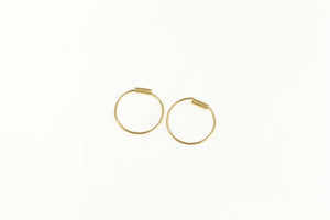 14K 11.5mm Seamless Look Vintage Hoop Earrings Yellow Gold