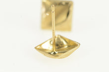 Load image into Gallery viewer, 14K Square Vintage Geometric Curved Stud Earrings Yellow Gold