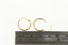 Load image into Gallery viewer, 14K 16.0mm Vintage Rope Twist Pattern Hoop Earrings Yellow Gold