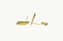 Load image into Gallery viewer, 14K Fanned Geometric Vintage Fashion Stud Earrings Yellow Gold