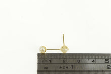 Load image into Gallery viewer, 14K 5.2mm Pearl Classic Vintage Simple Stud Earrings Yellow Gold