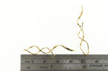 Load image into Gallery viewer, 14K Twist Design Vintage Spiral Swirl Dangle Earrings Yellow Gold