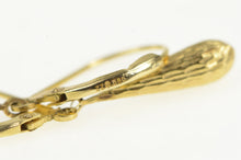 Load image into Gallery viewer, 14K Diamond Cut Puffy Tear Drop Dangle Earrings Yellow Gold