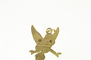 14K Tinkerbell Disney Fairy Pixie Peter Pan Charm/Pendant Yellow Gold
