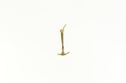 14K Hammer Construction Tool Contractor Building Charm/Pendant Yellow Gold