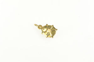 14K Red Enamel Lady Bug Good Luck Symbol Cuff Links Yellow Gold