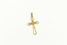 Load image into Gallery viewer, 14K Black Hills Flower Cross Christian Faith Charm/Pendant Yellow Gold