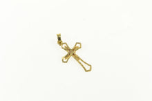 Load image into Gallery viewer, 14K Black Hills Flower Cross Christian Faith Charm/Pendant Yellow Gold