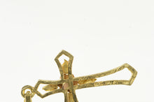 Load image into Gallery viewer, 14K Black Hills Flower Cross Christian Faith Charm/Pendant Yellow Gold
