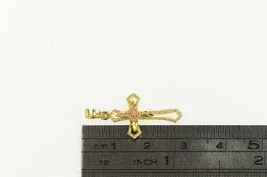 14K Black Hills Flower Cross Christian Faith Charm/Pendant Yellow Gold