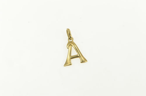 14K A Monogram Name Letter Initial Personalized Charm/Pendant Yellow Gold