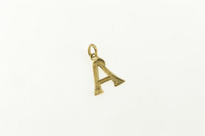 14K A Monogram Name Letter Initial Personalized Charm/Pendant Yellow Gold