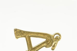 14K A Monogram Name Letter Initial Personalized Charm/Pendant Yellow Gold