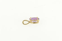 Load image into Gallery viewer, 14K Amethyst Oval Solitaire Vintage Classic Pendant Yellow Gold