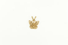 Load image into Gallery viewer, 14K Ornate Filigree Butterfly Change Symbol Charm/Pendant Yellow Gold