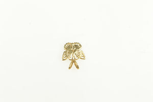 14K Ornate Filigree Butterfly Change Symbol Charm/Pendant Yellow Gold