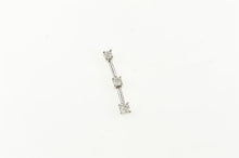 Load image into Gallery viewer, 14K Diamond Tiered Journey Symbol Bar Drop Pendant White Gold