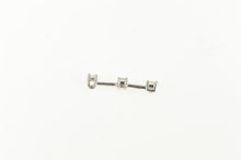 Load image into Gallery viewer, 14K Diamond Tiered Journey Symbol Bar Drop Pendant White Gold