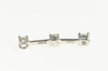 Load image into Gallery viewer, 14K Diamond Tiered Journey Symbol Bar Drop Pendant White Gold