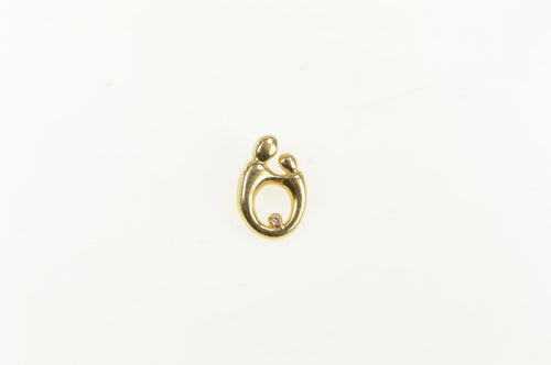 14K Mother & Child Diamond Parent Mother's Day Charm/Pendant Yellow Gold