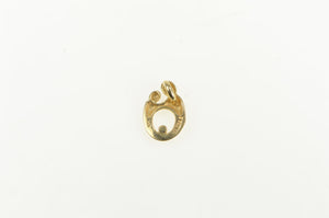 14K Mother & Child Diamond Parent Mother's Day Charm/Pendant Yellow Gold